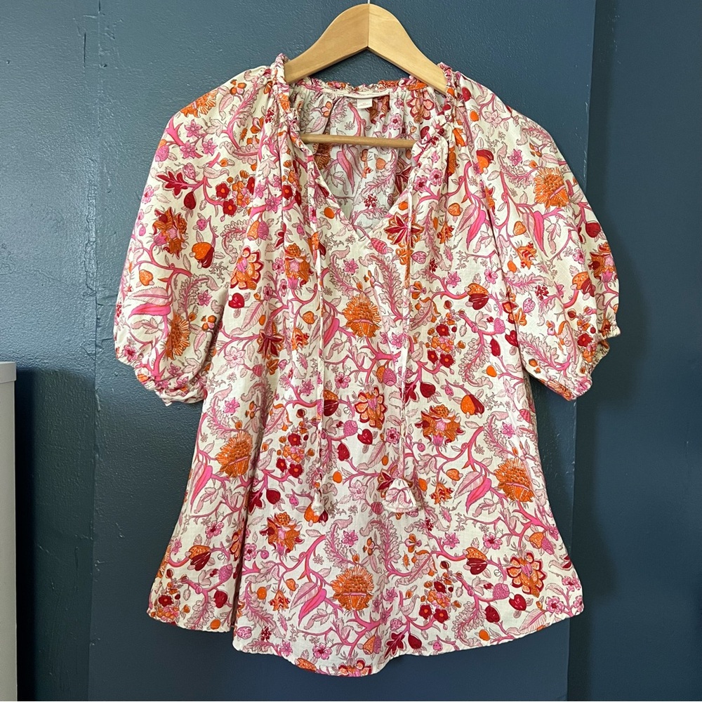 Knox Rose Floral Ruffled Blouse